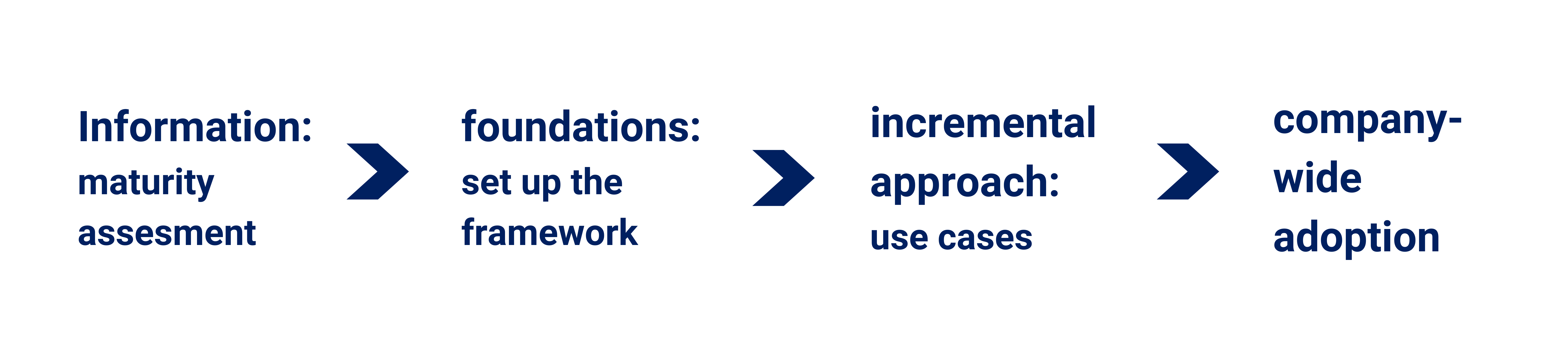The four steps of the process